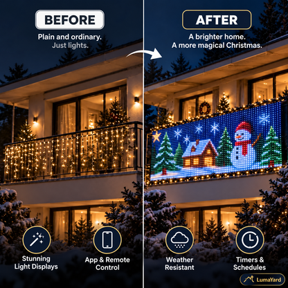 LumaYard™ Smart Animated Christmas Balcony Lights