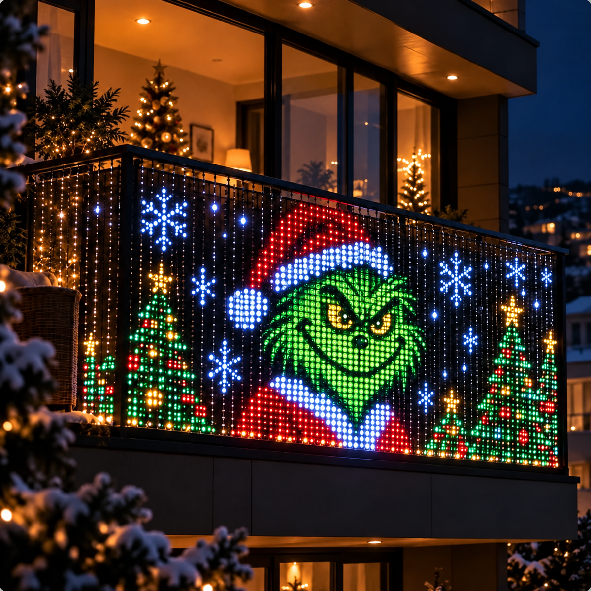 LumaYard™ Smart Animated Christmas Balcony Lights