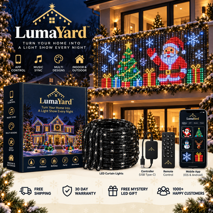 LumaYard™ Smart Animated Christmas Balcony Lights