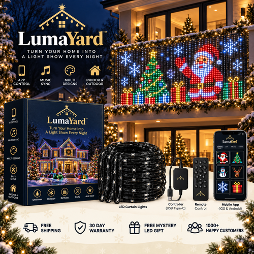 LumaYard™ Smart Animated Christmas Balcony Lights